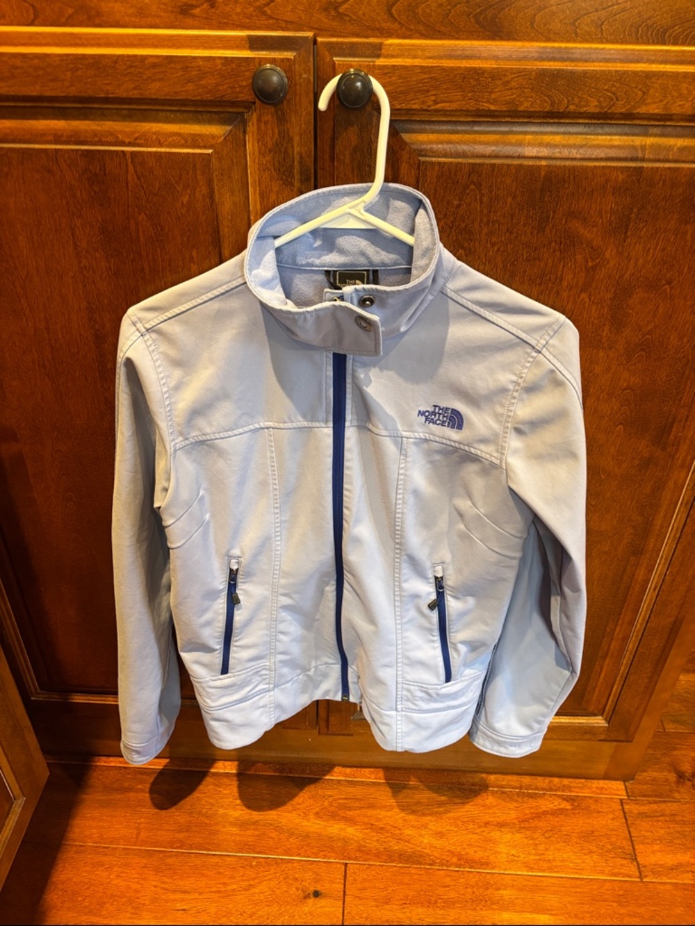 The North Face Light Blue Girls' Softshell Jacket